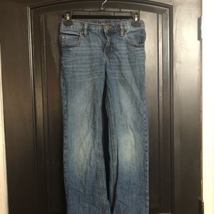 Boys Gap bootcut jeans.